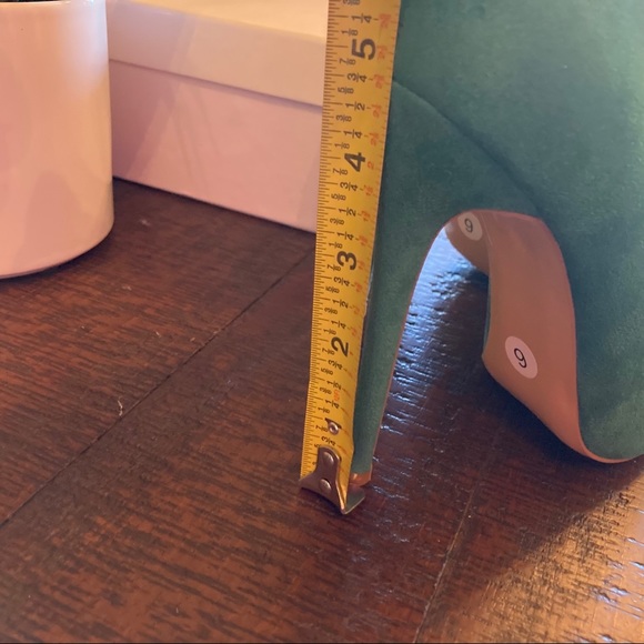 New Eldof Green Suede High Heels Size 6 - Picture 9 of 10